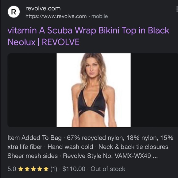 Vitamin A Neolux bikini set, size S/6 bottom (NWT), S wrap top (GUC) - Picture 11 of 13